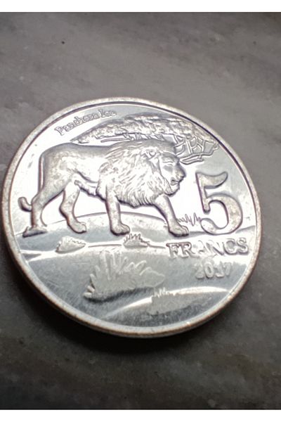 Koleksiyon Rarely Metren Katanga 2017 Year 5 Franc Child Radius: 24 mm