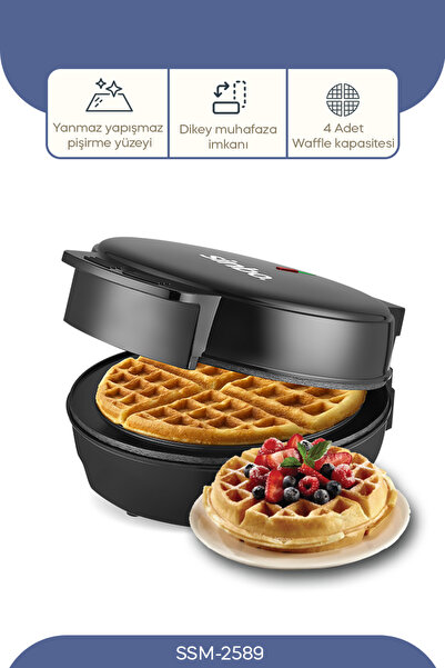 Sinbo Ssm-2589 Belçika Waffle Makinesi, Yapışmaz Kaplama 1000 Watt
