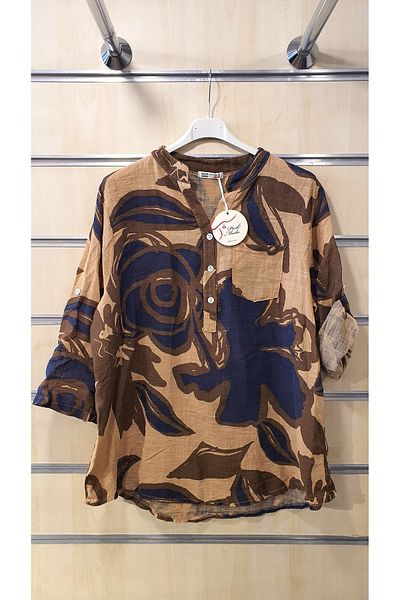 Park Moda Италианска риза с шарка на рози