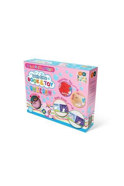 Buddy&Barney Color Changing Book and Toy - Unicorn