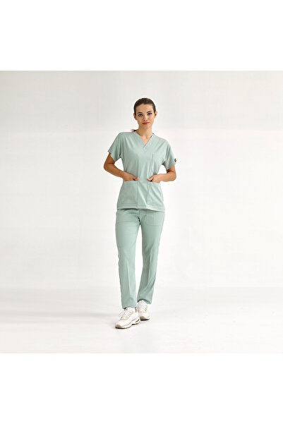 ÇİZGİ Lüks Likralı Üniforma Takımlar Yüksek Kaliteli Likralı Scrubs