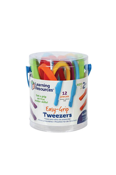 Learning Resources Set of 12 colored tweezers