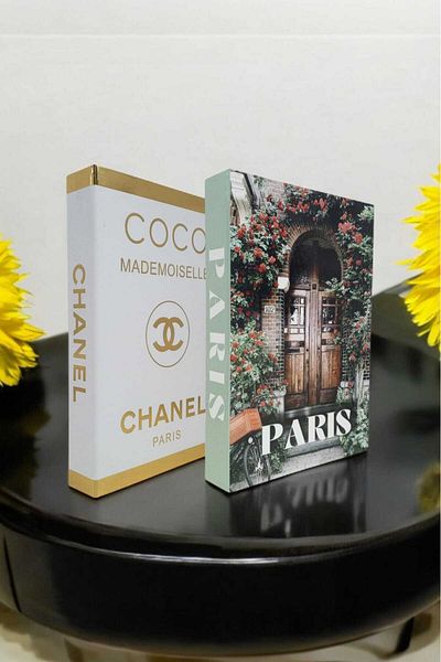 BayCazip Decorative Book Look Box Set of 2 Decorative Book Looking Box
