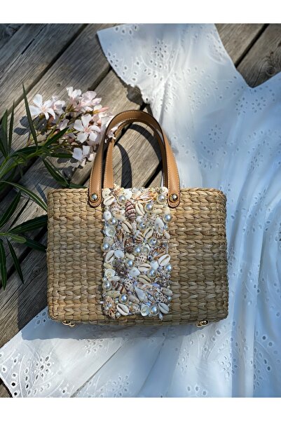 Gui Gui̇ Seapearl Straw Bag