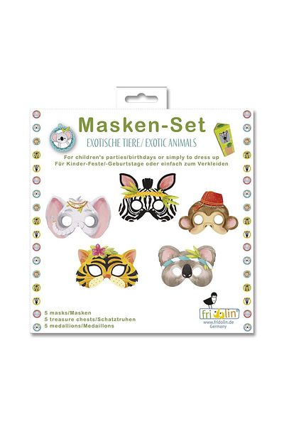 Fridolin Exotic Animals Party Mask Set, Fridolin