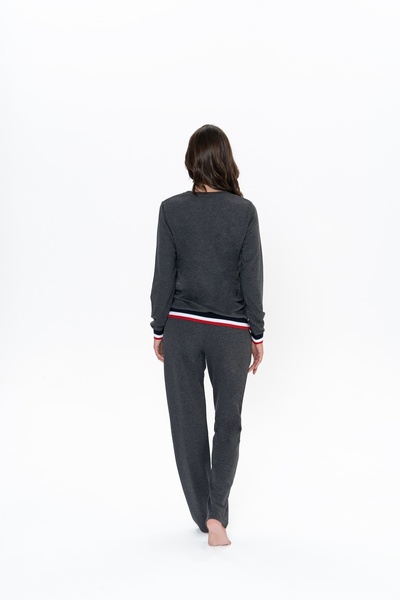 U.S. Polo Assn. Women'S, Licensed, Uspa, (Grey Melange), Home Wear 2-Piece Set