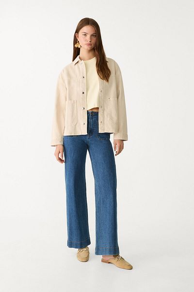 Stradivarius Twill jacket with pockets