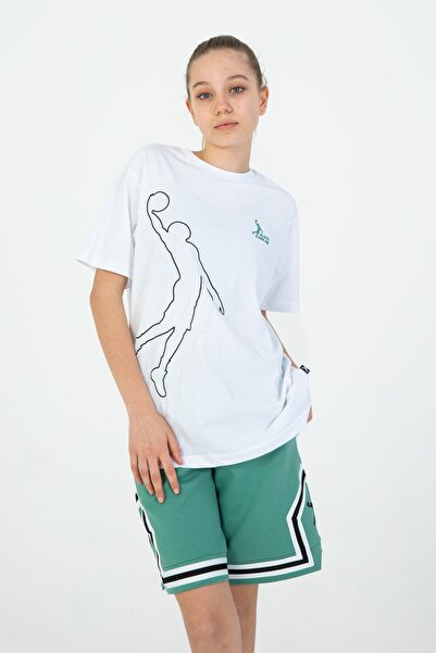 Black One Boys/Girls Basketball Print Shorts Striped Pocket Detailed 2-Piece Bottom Top Set