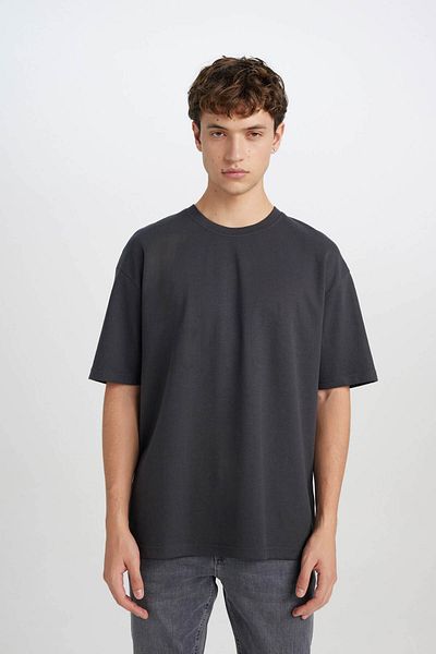 DeFacto Αντρικό T-Shirt Anthracite X3926AZ/AR104