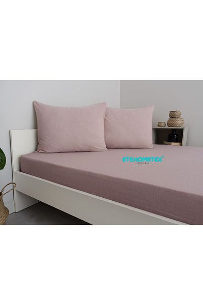 ETE HOMETEX Double Cotton Fitted Sheet Set 180X200X30Cm