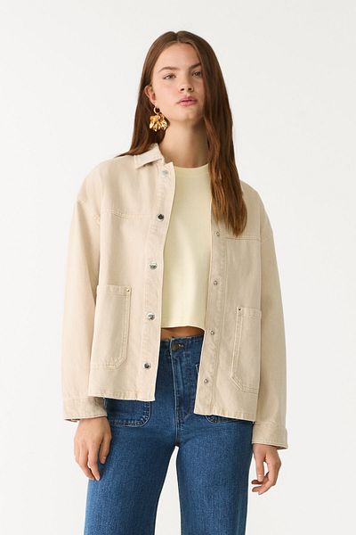 Stradivarius Twill jacket with pockets