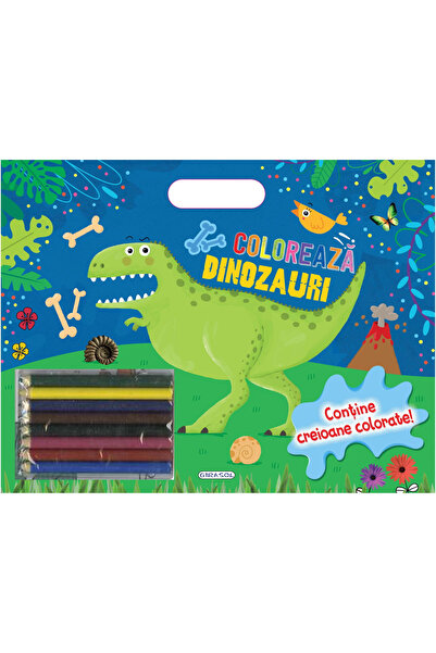 GIRASOL Coloreaza - Dinozauri (creioane)