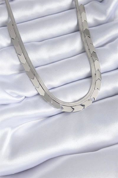 Clariss 316L Steel Silver Color Italian Chain Model Women's Necklace