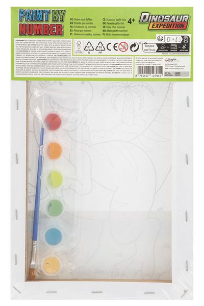 GRAFİX Paint by numbers - Cheerful dinosaur