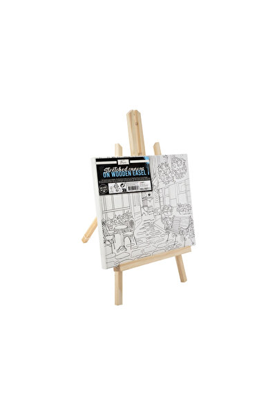 Nassau Set Creativ Fine Art, Sevalet Din Lemn Si Canvas Preimprimat, Bistro