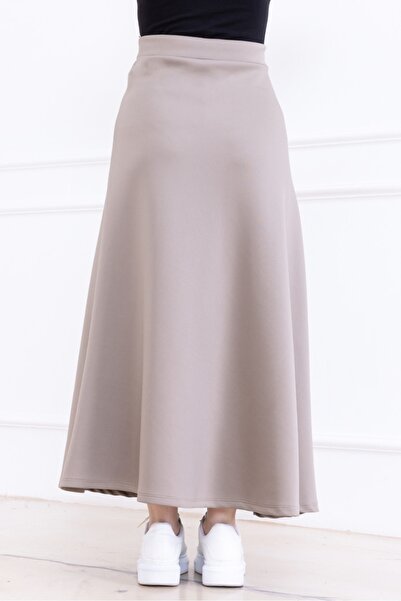 Bestenur Neris Scuba Skirt 1357 - Stone Color