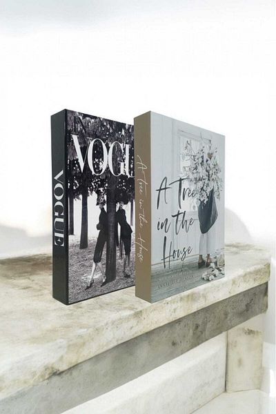 BayCazip Decorative Book Look Box Set of 2 Decorative Book Looking Box