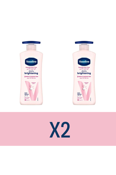 Vaseline لوشن الجسم الأساسي، توحيد لون البشرة يوميًا، تفتيح البشرة وتوهجها، 400 مل × 2