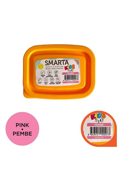 Smarta 70Gr Pink Kids Modeling Clay - Air Drying Plasticine / 30000040