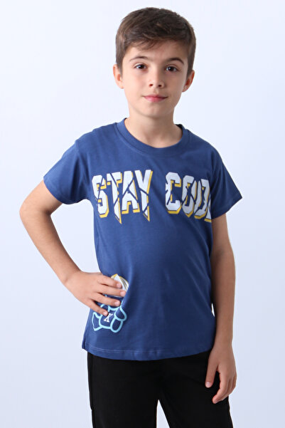 HÇM Boy's Tee Shirt Stay Cool Printed Cycling Collar F18
