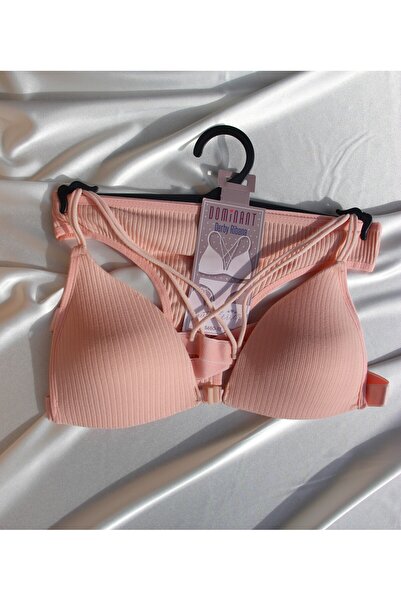 Dominant DOMİNANT  5650-17 YARIM DOLGULU BALENSİZ  RİBANA BÜSTİYER SÜTYEN TAKIMI