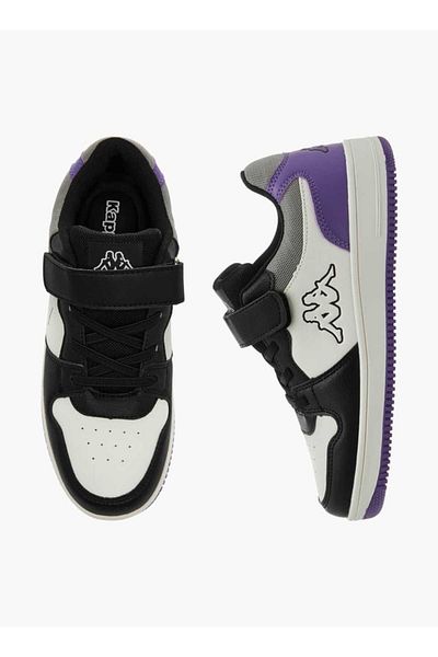 Kappa Boys' Colourblock Sneakers with Hook and Loop Closure