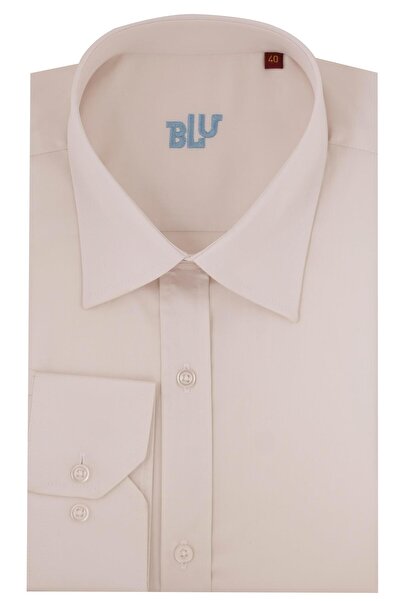 BLU Yarım İtalyan Yaka Cepsiz UK Gömlek