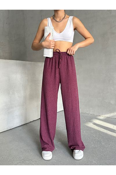 BEJNA Rustikale Pflaumenhose für Damen mit lockerem Schnitt