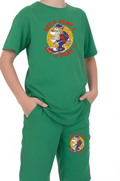 panios kids Ας παίξουμε Σετ με στάμπα για αγόρια Capri και μπλουζάκια κάτω από το επάνω μέρος