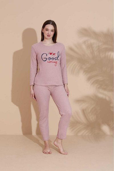 LİLA İÇ GİYİM Winter Soft Long Sleeve Pjama Set