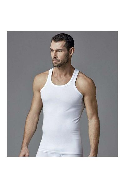 Eros قميص داخلي رجالي رياضي مدمج Ers002 (عبوة مزدوجة) - أبيض