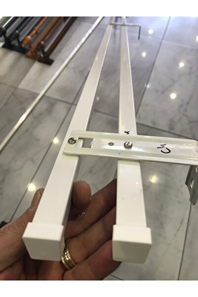 özdeğer home 125cm 2 Li Perde Rayı Duvara Montaj Modeli Korniş 2 Kanallı Alüm...