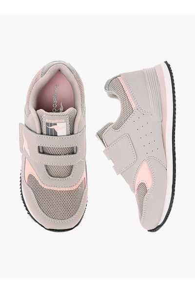 Kangaroos حذاء رياضي للبنات مزين بشعار مع إغلاق بخطاف وحلقة