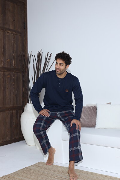 CALİA Чоловічий трикотажний комплект піжами з довгими рукавами