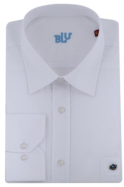 BLU Yarım Italyan Yaka Klasik Gömlek