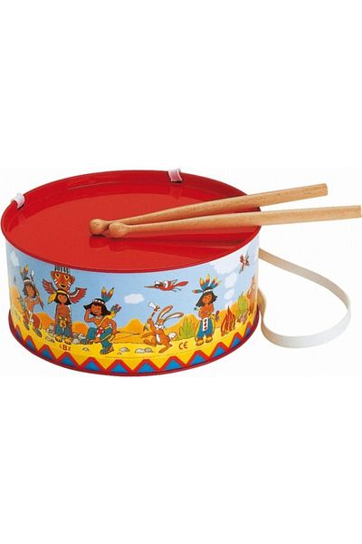 LENA Indian metal drum for children 20 cm Lena with wooden sticks