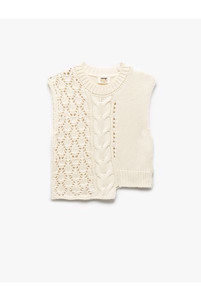 Koton Basic Knitwear Sweater with Crew Neck Knit Detail