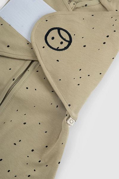 Little Gusto Cloak Sleeping Bag 0-6 Months Cosmos Khaki Organic Cotton