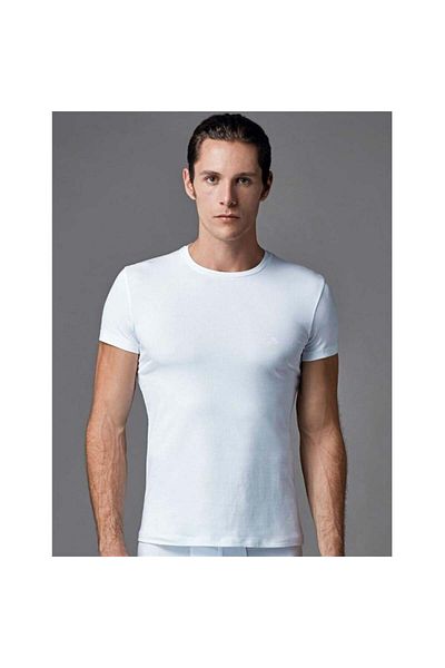 Eros Ers004 Compact O Neck Men's T-Shirt (Dopple Pack) - White