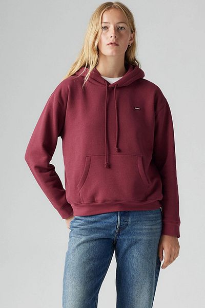 Levi's Women's Burgundy Hooded Sweatshirt - 001Tz-0005