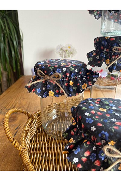 Little FİYONK DETAYLI POPLİN KUMAŞ KAVANOZ KAPAĞI SÜSÜ