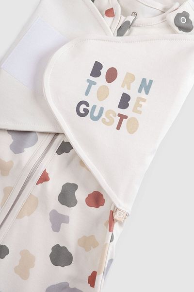 Little Gusto Organic Cotton Cloaked Sleeping Bag Animal Pattern 0-6 Months