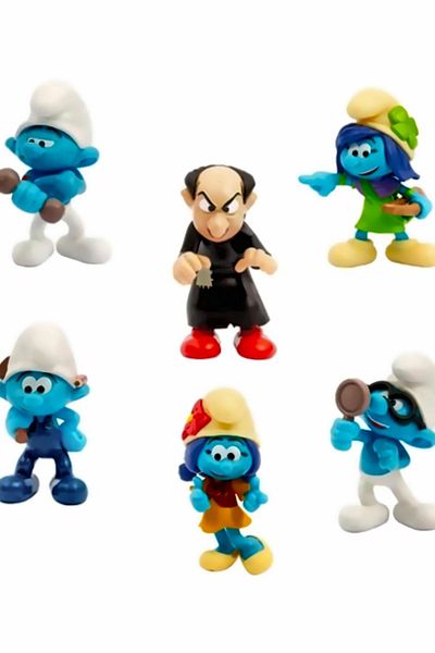 OMZ PUF 13000 Smurfs Surprise Figure وMushroom House لعبة تعليمية للبنات ألعاب للأولاد