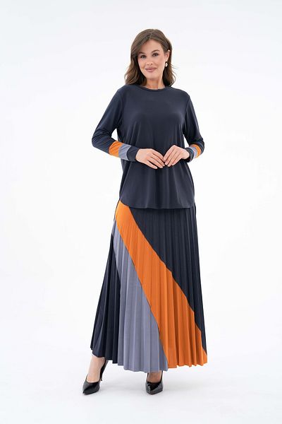 NİSUM MODA Rainbow Sandy Skirt Suit