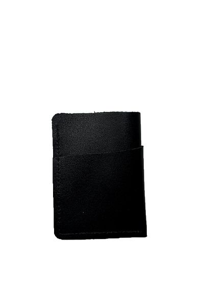 natderi Genuine leather vertical card holder black