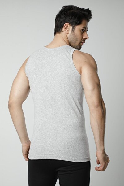 Hmd 600 6-pack 100% Cotton Strappy Men's Undershirt - Gray