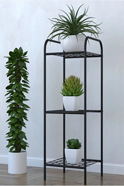 Mgr Office 3 Raflı Dekoratif Amaçlı Metal Saksı Standı Rafı Ayaklı Saksılık Ç...