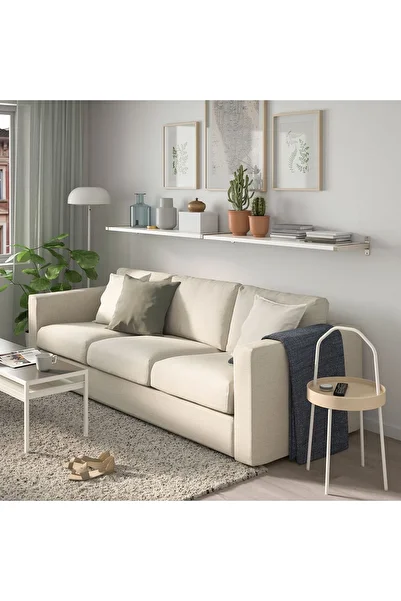 IKEA Wall Shelf, White-Nickel Plated, 240X30 cm