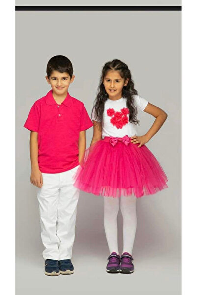 Nacar KIZ VE ERKEK ÇOCUK ALT ÜST TAKIM TSHİRT PANTOLON ETEK 23 NİSAN