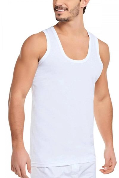 Hmd Ανδρικό εσώρουχο 400x3 3 τεμαχίων Modal Thick Strap-Λευκό